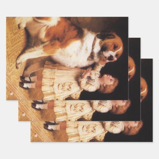 Vertrouwen van Charles Burton Barber, Saint Bernar Inpakpapier Vel (Set)