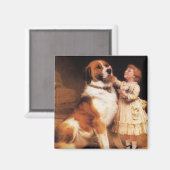 Vertrouwen van Charles Burton Barber, Saint Bernar Magneet (Voorkant / Achterkant)