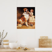 Vertrouwen van Charles Burton Barber, Saint Bernar Poster (Keuken)