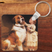 Vertrouwen van Charles Burton Barber, Saint Bernar Sleutelhanger (Achterkant)