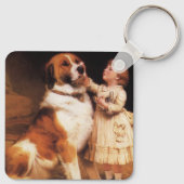 Vertrouwen van Charles Burton Barber, Saint Bernar Sleutelhanger (Achterkant)