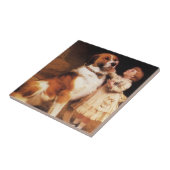 Vertrouwen van Charles Burton Barber, Saint Bernar Tegeltje (Zijkant)