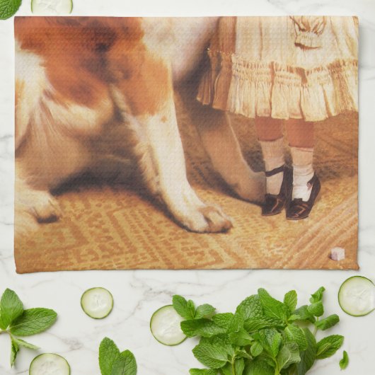 Vertrouwen van Charles Burton Barber, Saint Bernar Theedoek (Gevouwen)