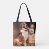 Vertrouwen van Charles Burton Barber, Saint Bernar Tote Bag (Achterkant)