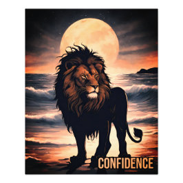 Vertrouwen van de Inspirerend oceaanleeuw Foto Afdruk