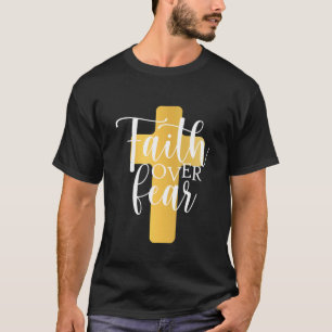 Vertrouwen voor angst Christelijk Religieus Kruis T-shirt