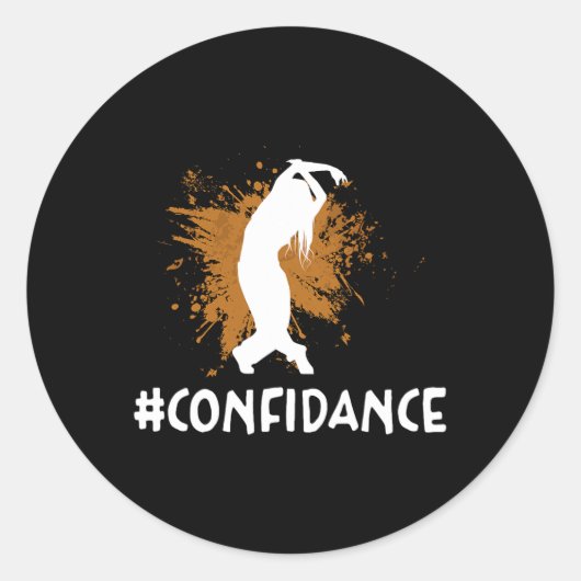 Vertrouwen voor danschoreografie ronde sticker (Voorkant)