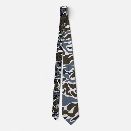 Vertrouwen weet dat ik God Camouflage ben Stropdas (Achterkant)