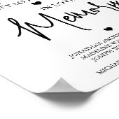 Vertrouwend gedicht voor gedenkteken in liefdevol  poster (Hoek)