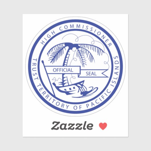 Vertrouwensgebied van de eilanden in de Stille Oce Sticker (Vel)