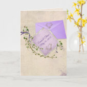 Vertrouwenskaart met paarse envelop kaart (Gele Bloem)