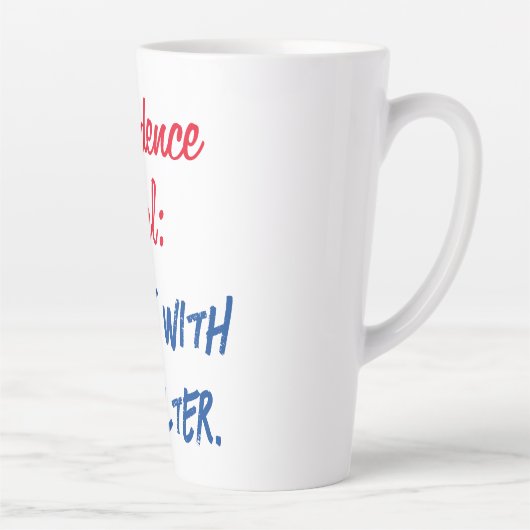 Vertrouwensniveau: Selfie zonder filter Latte Mok (Rechts)