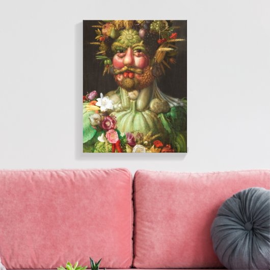 Vertumnus | Giuseppe Arcimboldo | Canvas Afdruk (Insitu (Woonkamer))