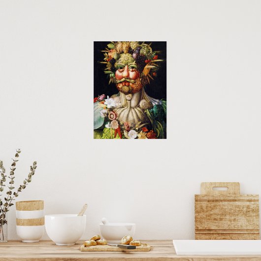 Vertumnus (Portret van Rudolf II) van Arcimboldo Poster (Keuken)