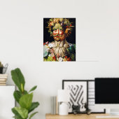 Vertumnus (Portret van Rudolf II) van Arcimboldo Poster (Thuiskantoor)