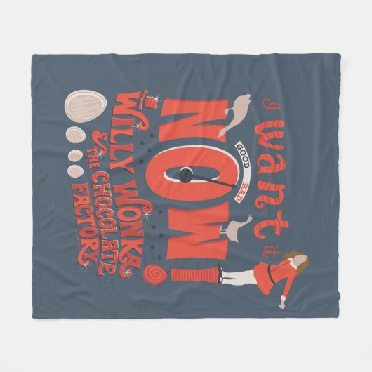 Veruca Salt - ik wil het nu! Fleece Deken (Voorkant (Horizontaal))