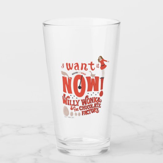 Veruca Salt - ik wil het nu! Glas (Voorkant)