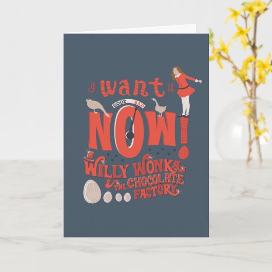 Veruca Salt - ik wil het nu! Kaart (Gele Bloem)