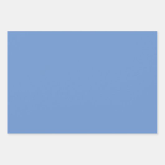 Vervaagd Blauw Polka Dot Breed Gestreept en Stevig Inpakpapier Vel (Voorkant 3)