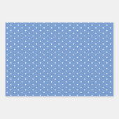 Vervaagd Blauw Polka Dot Breed Gestreept en Stevig Inpakpapier Vel (Voorkant 2)