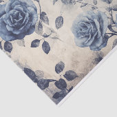  vervaagd blauwe Rozen Tissuepapier (Detail)