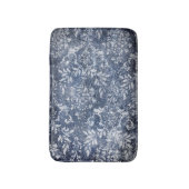 Vervaagd bloemdenim: grungy getextureerde achtergr badmat (Voorkant Verticaal)