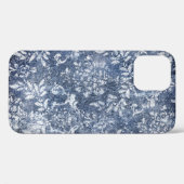 Vervaagd bloemdenim: grungy getextureerde achtergr Case-Mate iPhone case (Achterkant (horizontaal))
