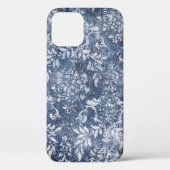 Vervaagd bloemdenim: grungy getextureerde achtergr Case-Mate iPhone case (Achterkant)