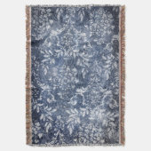 Vervaagd bloemdenim: grungy getextureerde achtergr deken (Voorkant Verticaal)