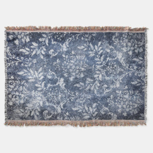 Vervaagd bloemdenim: grungy getextureerde achtergr deken