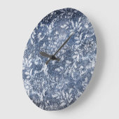 Vervaagd bloemdenim: grungy getextureerde achtergr grote klok (Hoek)