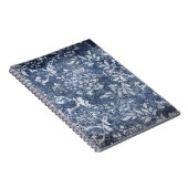 Vervaagd bloemdenim: grungy getextureerde achtergr notitieboek (Rechterzijde)