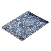 Vervaagd bloemdenim: grungy getextureerde achtergr notitieboek (Linkerzijde)