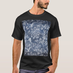 Vervaagd bloemdenim: grungy getextureerde achtergr t-shirt