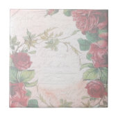 Vervaagd bloemetjesbrief tegeltje (Voorkant)