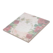 Vervaagd  bloemetjesbrief tegeltje (Zijkant)