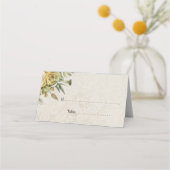 Vervaagd Damast Wallpaper en Goud Roos Shabby Chic Plaatskaartje (Achterkant)