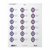 Vervaagd en verweerd Mod doel Etiket (Full Sheet)