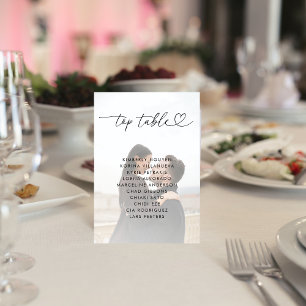 Vervaagd Foto Zittingschema Namen Trouwbord Kaart