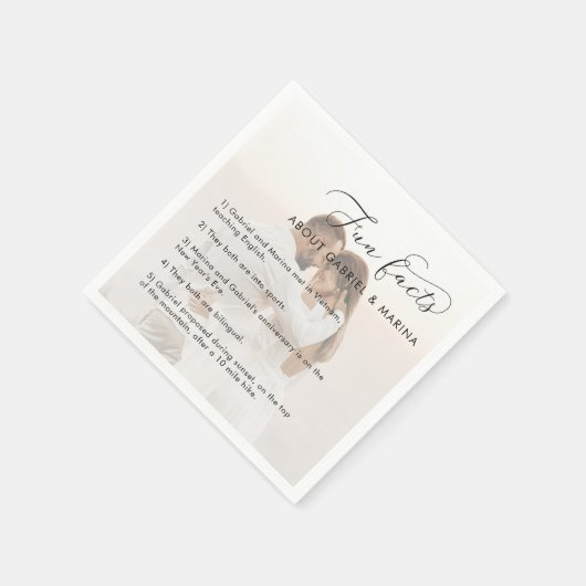 Vervaagd Fotoscript Leuke Feiten Passen getrouwd B Servet (Hoek)