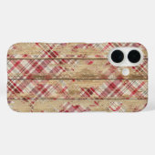 vervaagd geplakt patroon op hout Case-Mate iPhone case (Achterkant (horizontaal))