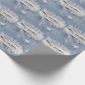 Vervaagd gescheurde jeans textuur cadeaupapier (Hoek)