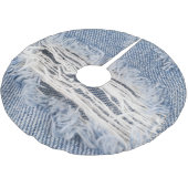 Vervaagd gescheurde jeans textuur kerstboom rok (Gekanteld)