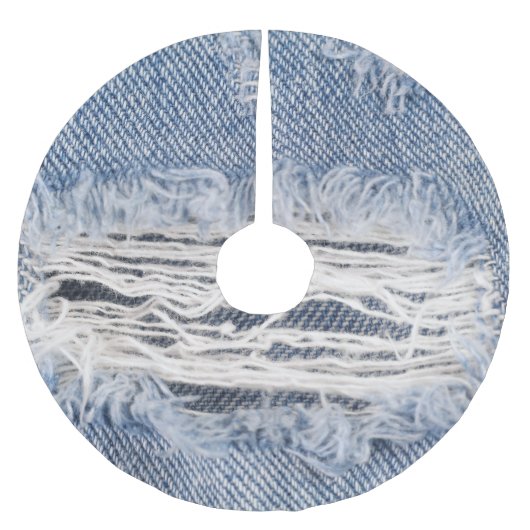 Vervaagd gescheurde jeans textuur kerstboom rok (Voorkant)