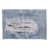Vervaagd gescheurde jeans textuur kussensloop (Voorkant)