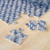 Vervaagd gescheurde jeans textuur legpuzzel (Zijkant)