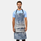 Vervaagd gescheurde jeans textuur schort (Gedragen)