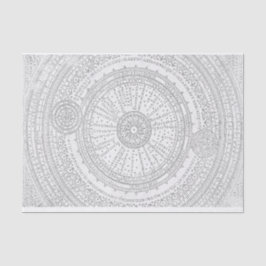 Vervaagd Latijns tekst astro kaart frame Tissuepapier