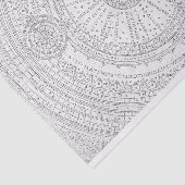 Vervaagd Latijns tekst astro kaart frame Tissuepapier (Detail)