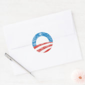 Vervaagd Obama Logo Ronde Sticker (Envelop)